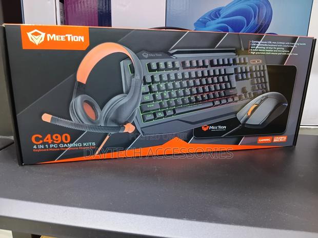 Meetion Mt-C490 Ergonomic Gaming Kit - Black - thumbnail 2