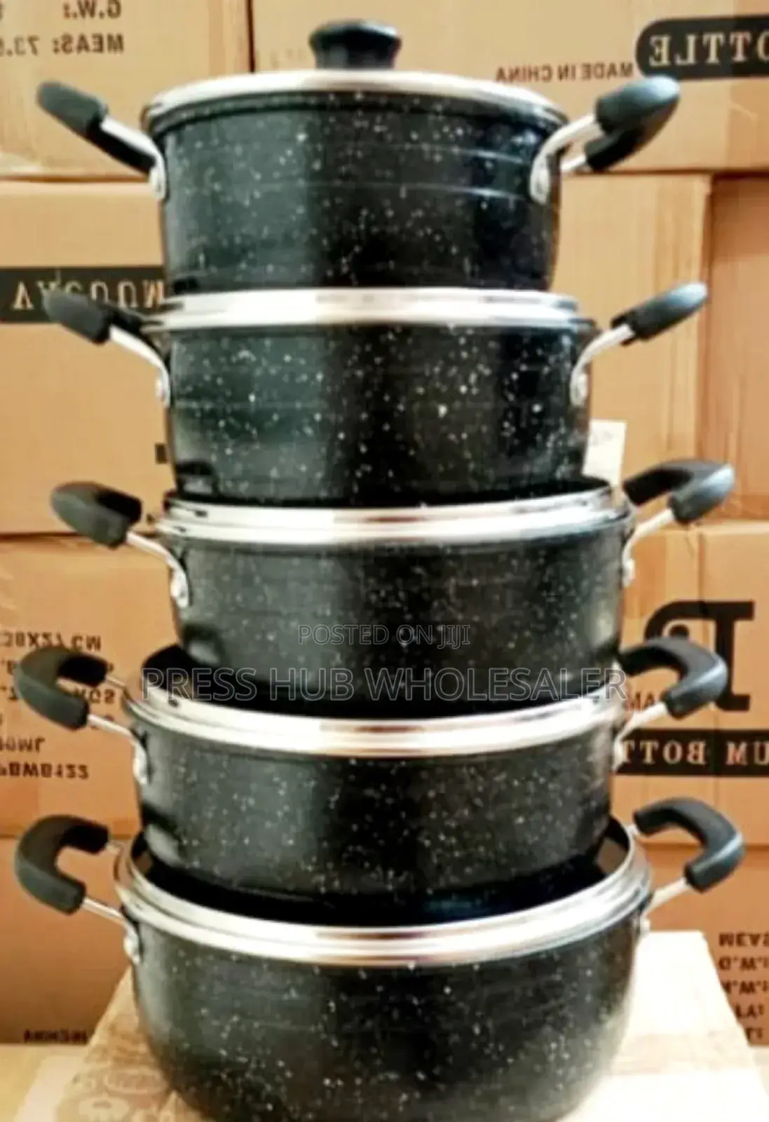 10-Piece Non-Stick Cookware Set (5 Pots/Pans and 5 Lids).