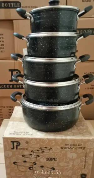 10-Piece Non-Stick Cookware Set; 