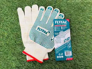 Knitted & Pvc Dots Gloves Size 10