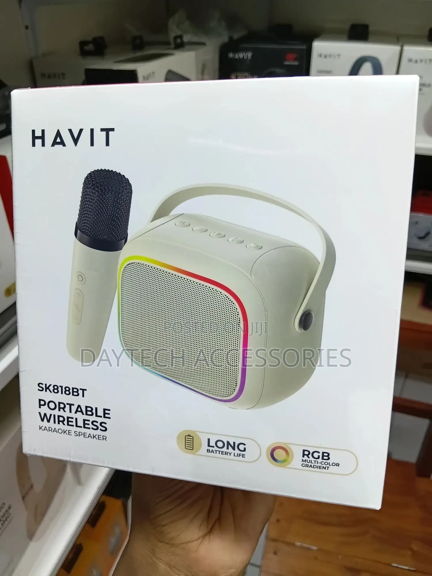 Havit Sk818bt Mini Portable Karaoke Bluetooth Wireless RGB Speaker.