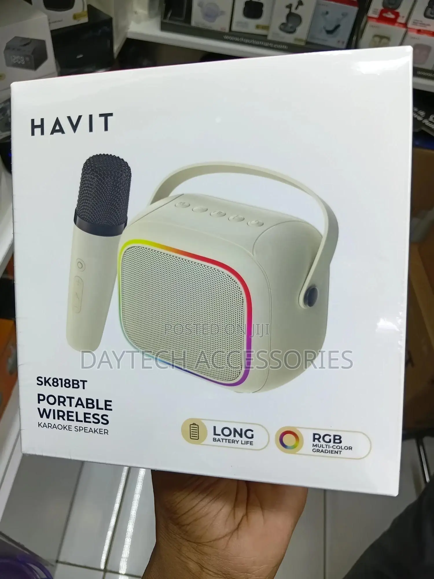 Havit Sk818bt Mini Portable Karaoke Bluetooth Wireless RGB Speaker.