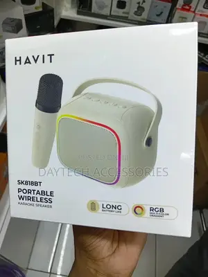 Havit Sk818bt Mini Portable Karaoke Bluetooth Wireless RGB Speaker.
