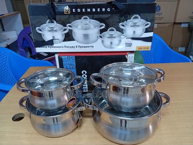 8 Pieces Edenburg Eb-4011 Stainless Steel Cookware Set at