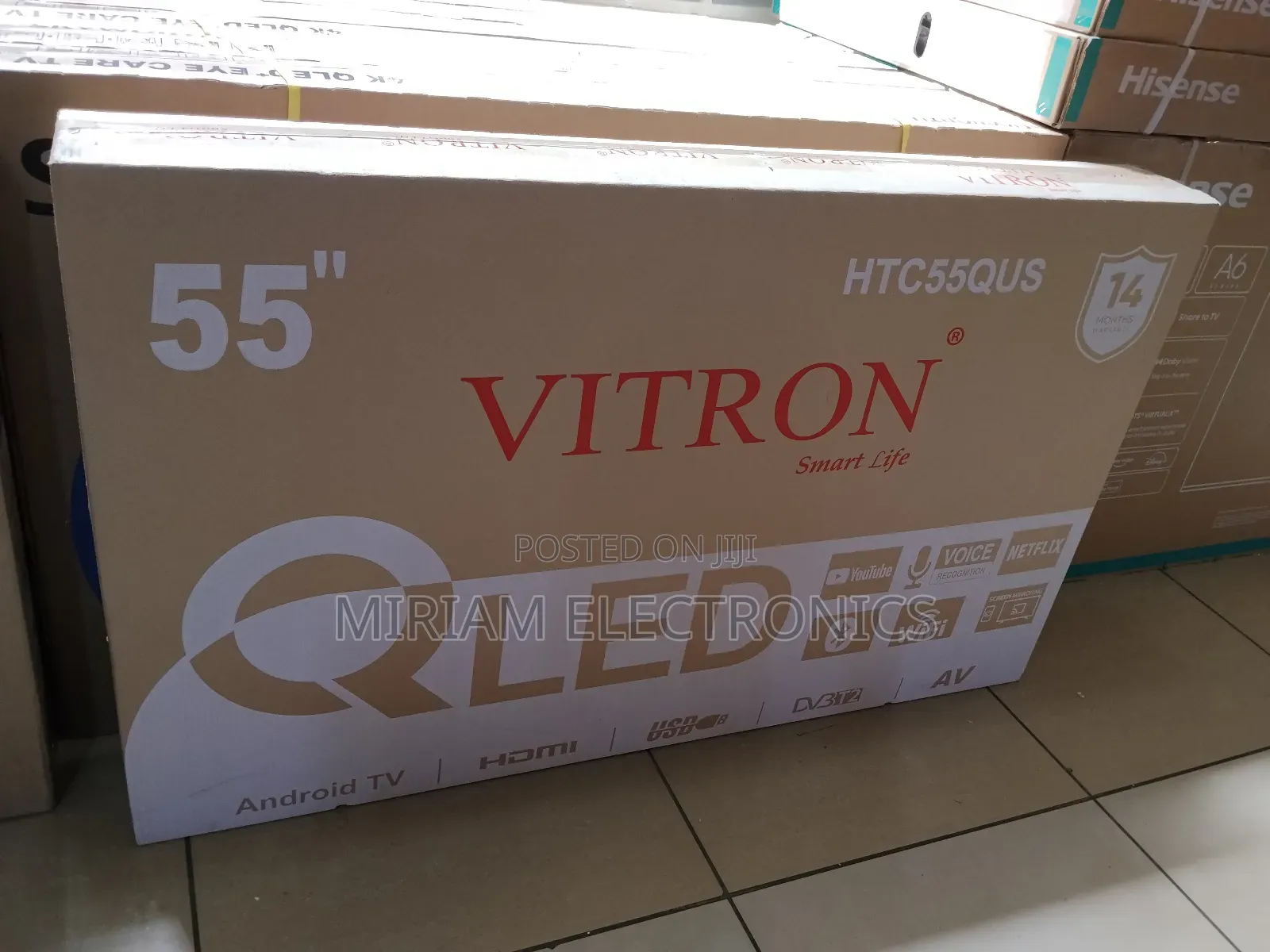 Vitron 55" Qled Tv Frameless Bluetooth