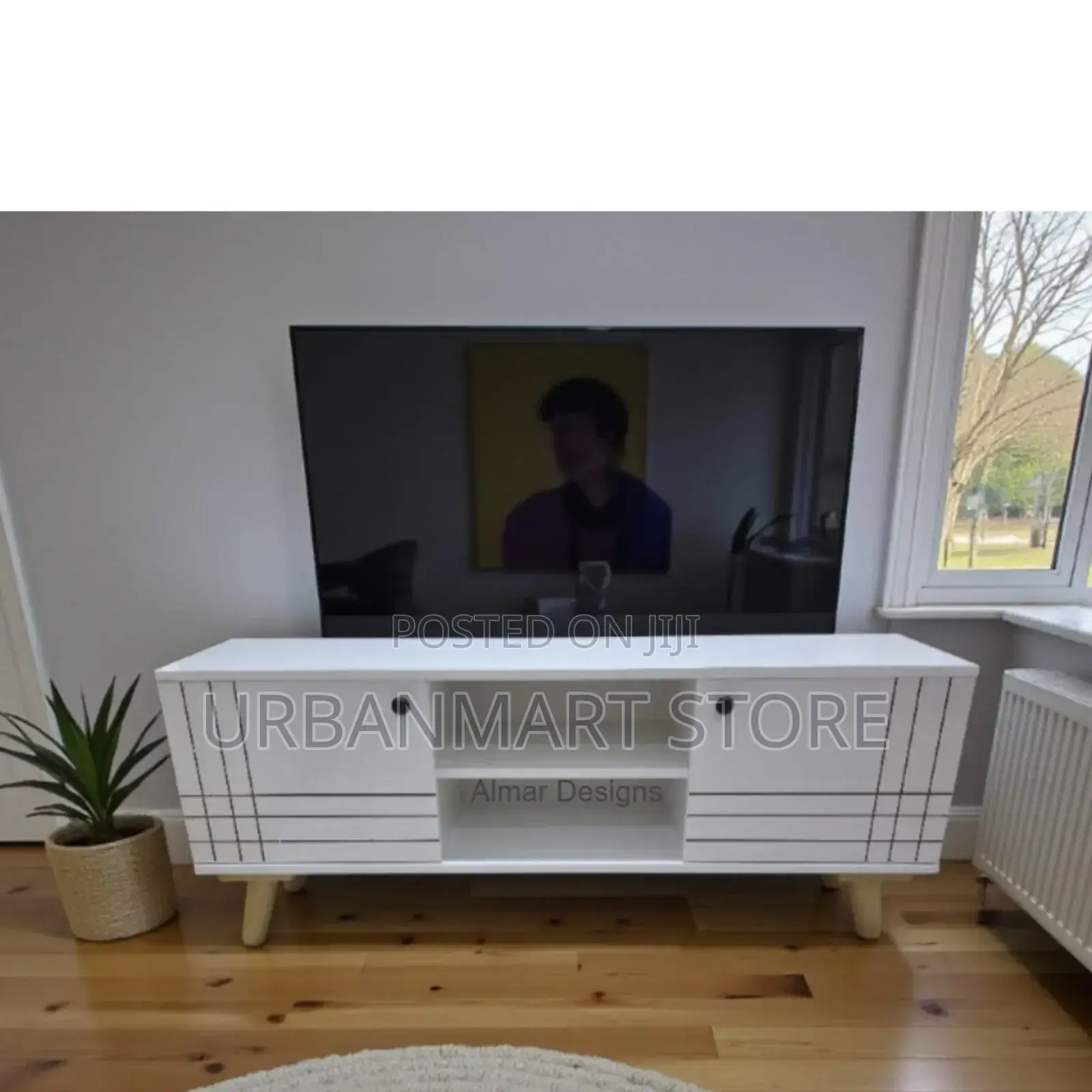Sydney Modern 4ft White Wooden Tv Stand – Strong Elegant