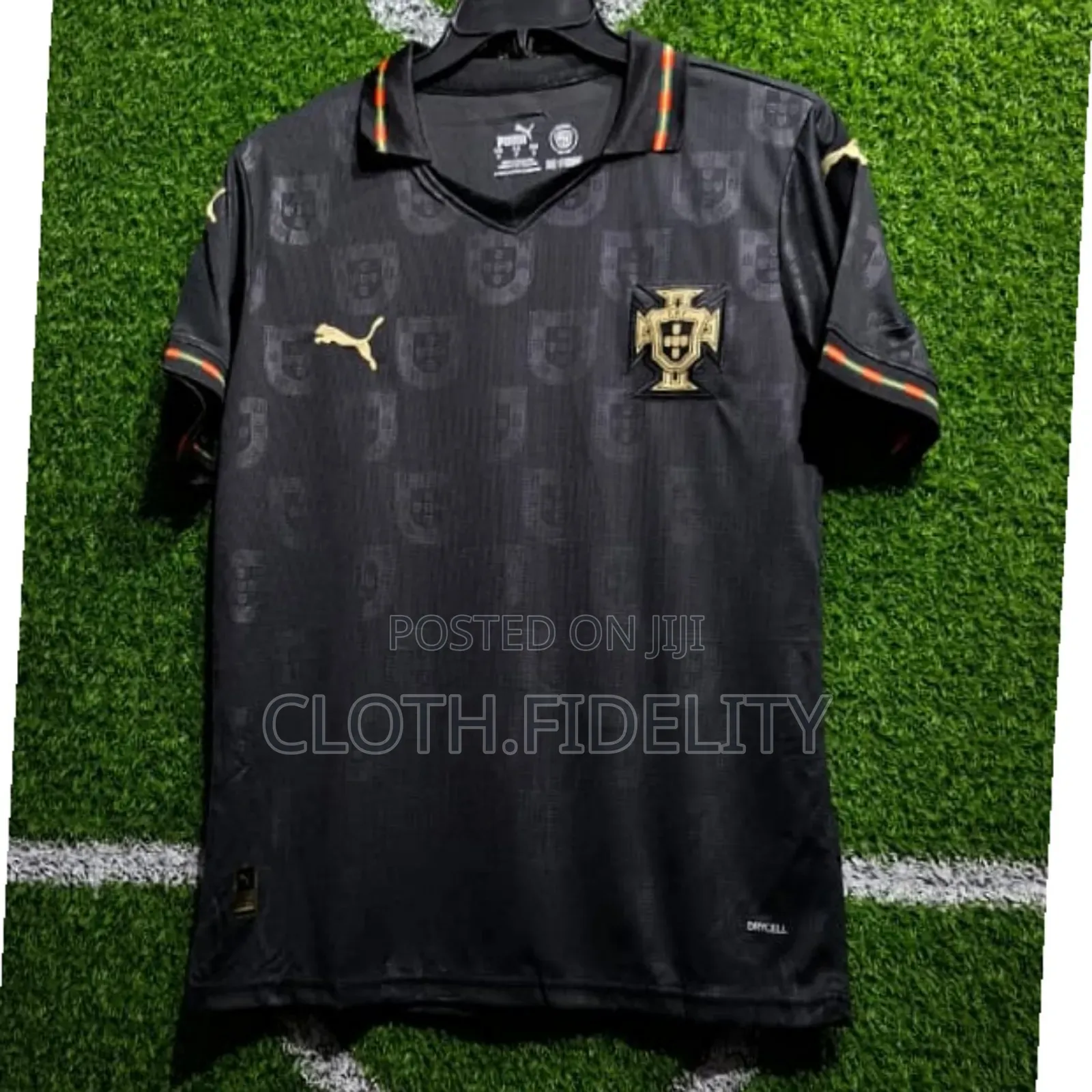 Portugal Away Kit Word Cup Black Panther Jersey