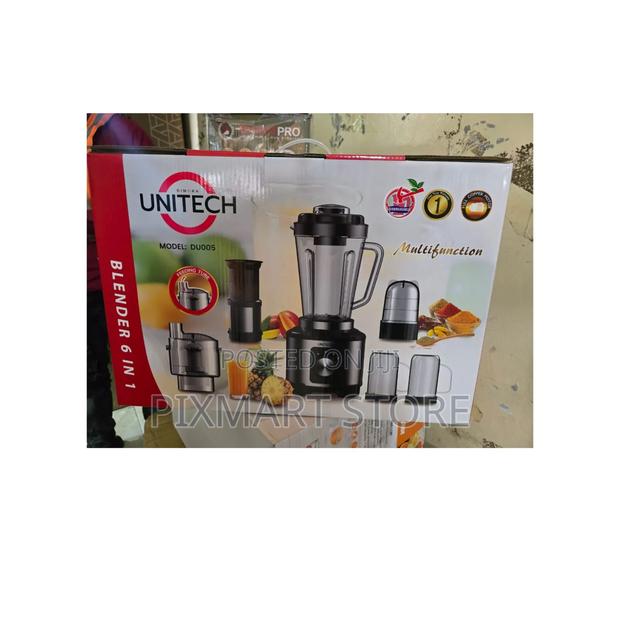 Unitech 6-in-1 Food Processor Blender With Multi-Purpose Attachments - main view