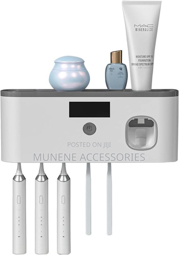 Electric Toothbrush With Toothpaste Dispenser for Bathroom With 5 Slot