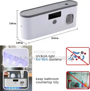 Electric Toothbrush With Toothpaste Dispenser for Bathroom With 5 Slot