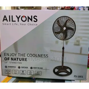 Ailyons 18′′ Standing Fan – Powerful Airflow, Adjustable Height