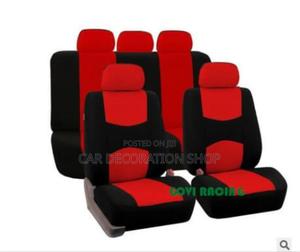 Red Black Breathable Washable Seat Covers With Steering Wheel Cover - thumbnail 2