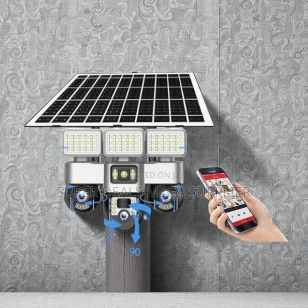 High Durability 12mp 4g Multiple Lens Solar Camera Solar Flood Light