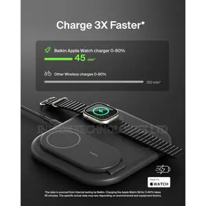Belkin Boostcharge 3-in-1 Magnetic Foldable Wireless Charger Qi2 15w