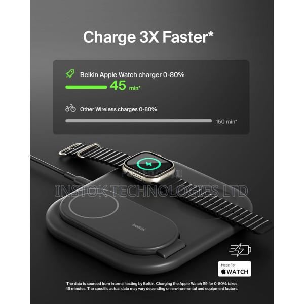 Belkin Boostcharge 3-in-1 Magnetic Foldable Wireless Charger Qi2 15w - thumbnail 3