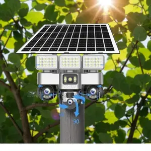 Quality Ensured 4g Multiple Lens Solar Camera With Solar Flood Light