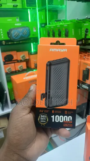 Amaya Apb-P119 Portable 10,000mah Power Bank (Inbuilt Cables)