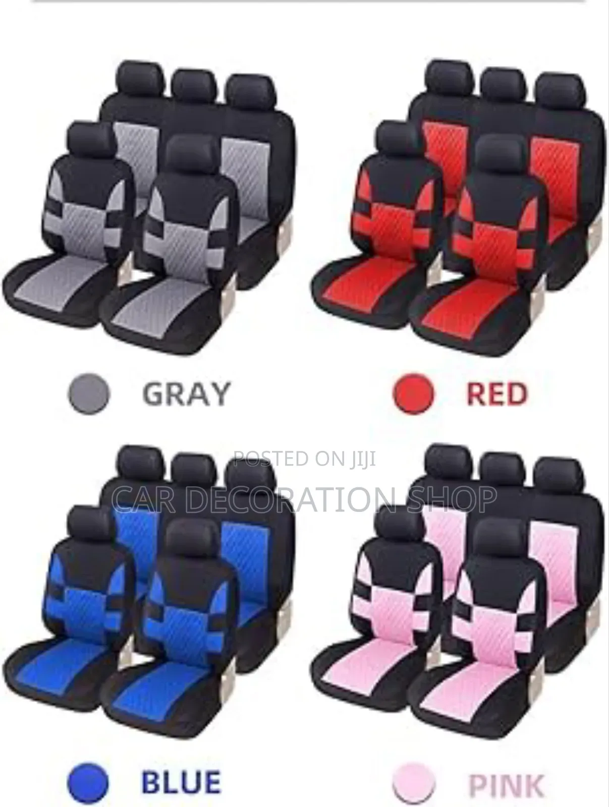 Different Colors Fabric Seat Top Full Set Covers