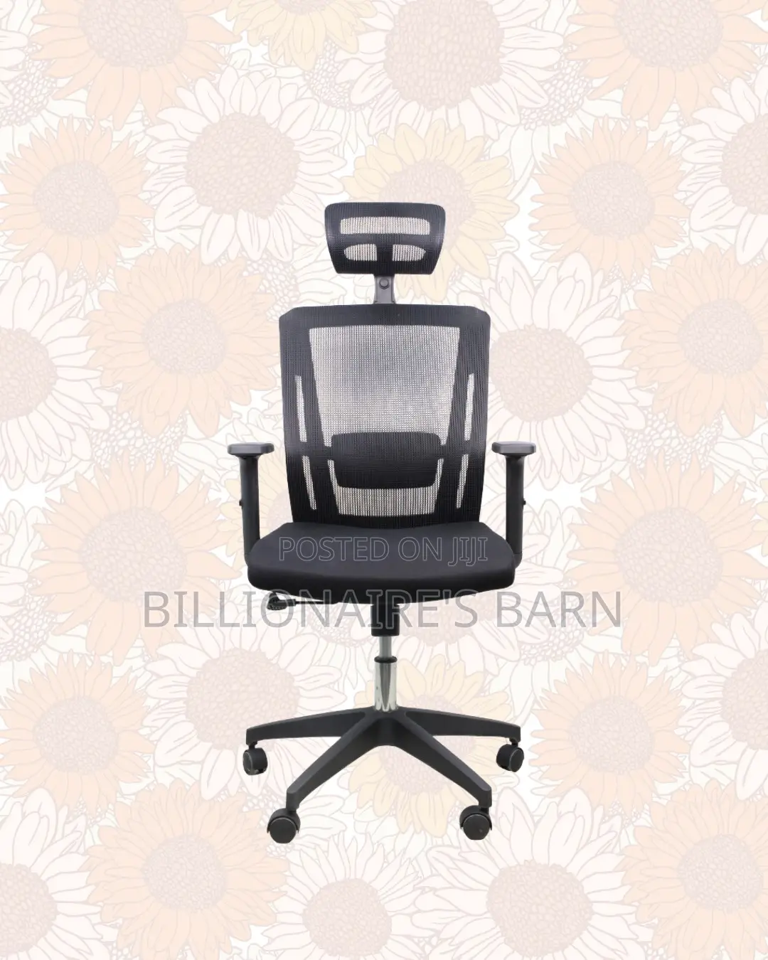 Adjustable Headrest Work Chair • Workday Comfort, Nylon Base