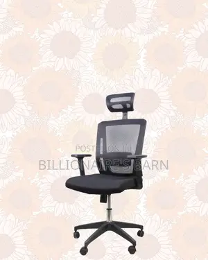 Adjustable Headrest Work Chair • Workday Comfort, Nylon Base