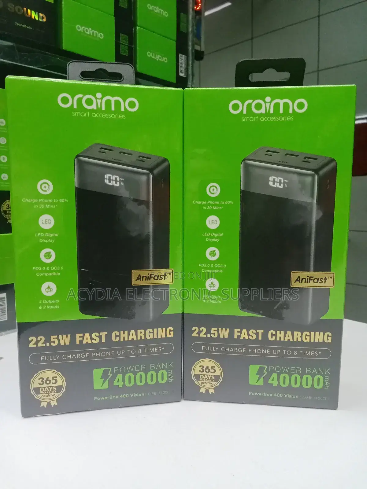 Oraimo Power Box 400 Vision Opb-7400q 22.5w Fast Charging Power Bank
