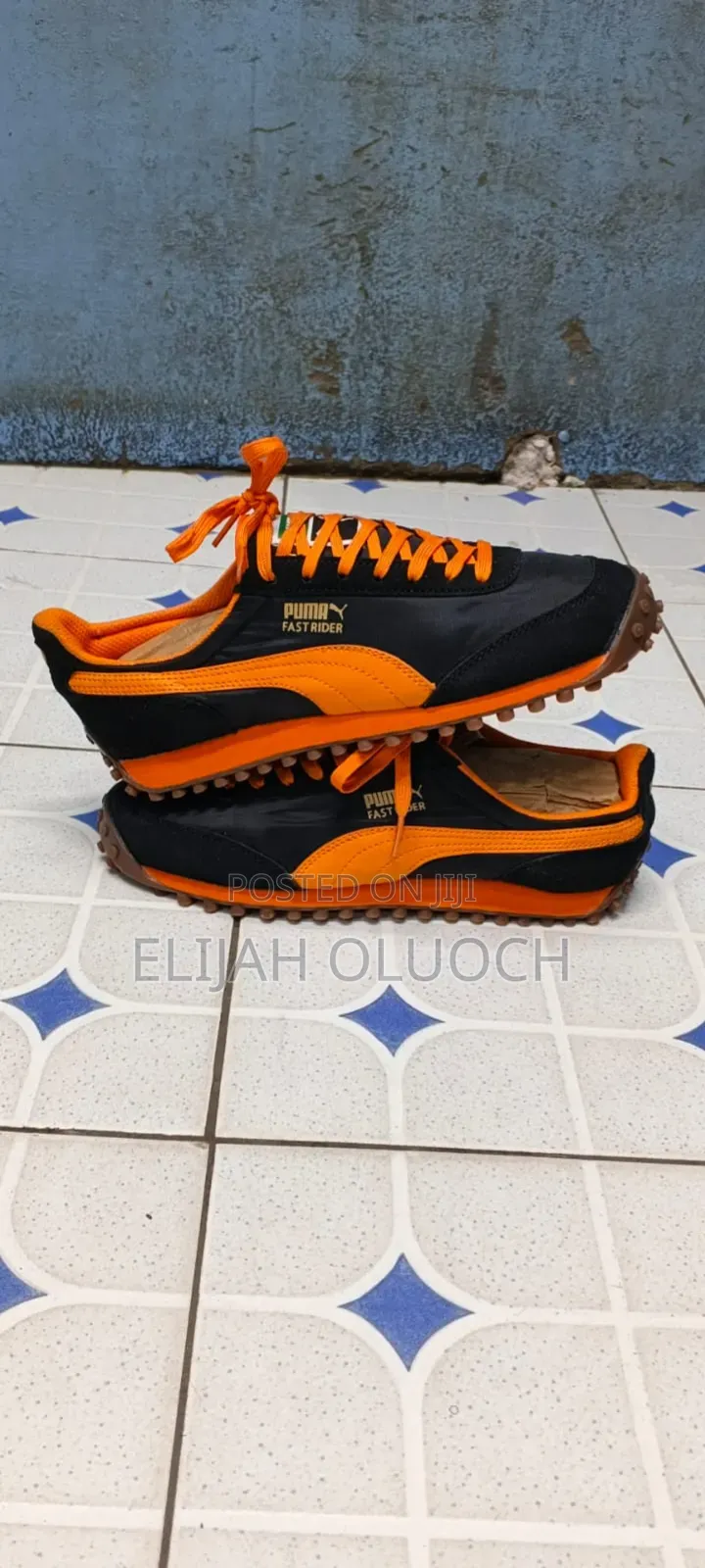 Puma Fast Rider Og Pack Sneakers in the Black and Vibrant Orange