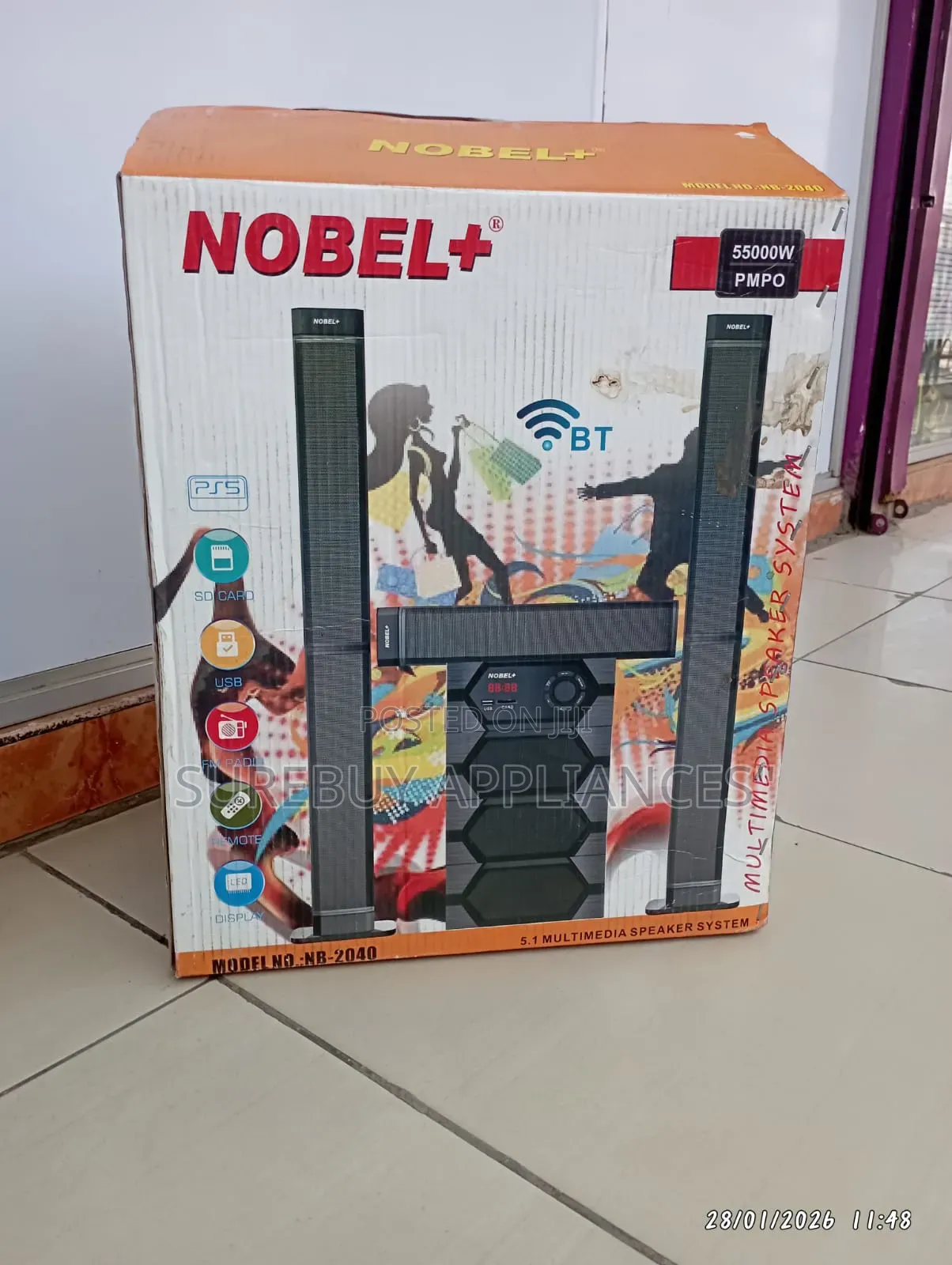 Nobel 2040 High-Power Soundbar With Deep Bass