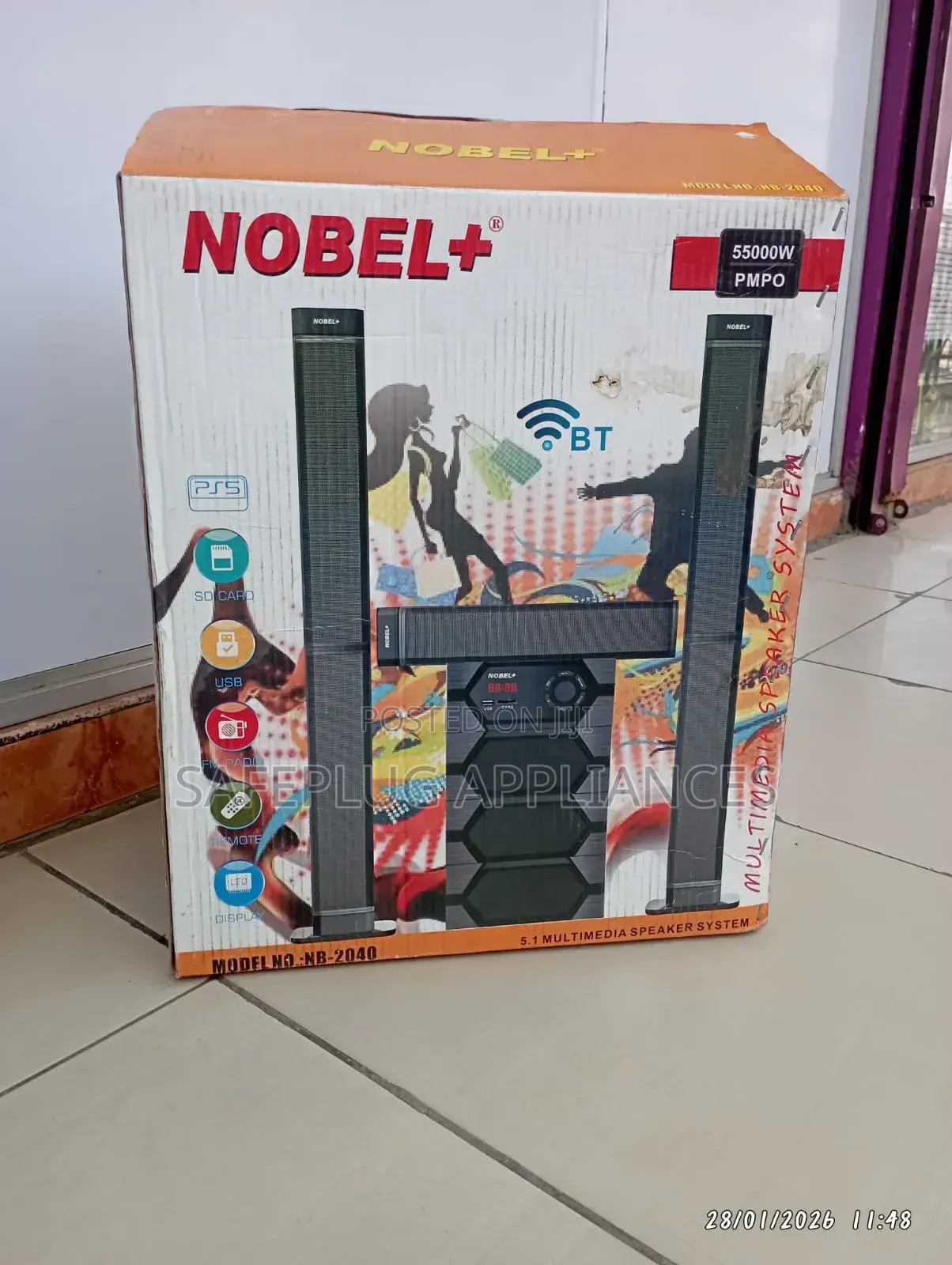 Nobel 2040 High-Power Soundbar With Deep Bass