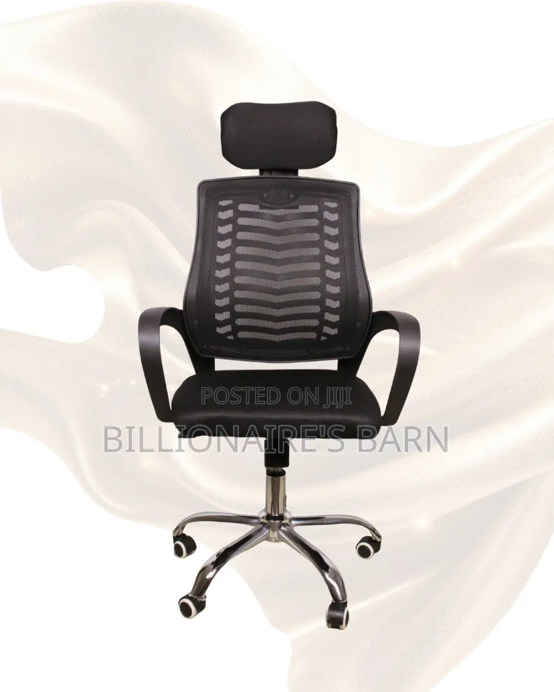 Secretarial Mesh Office Chair — Smooth Movement, Cool Mesh Backrest