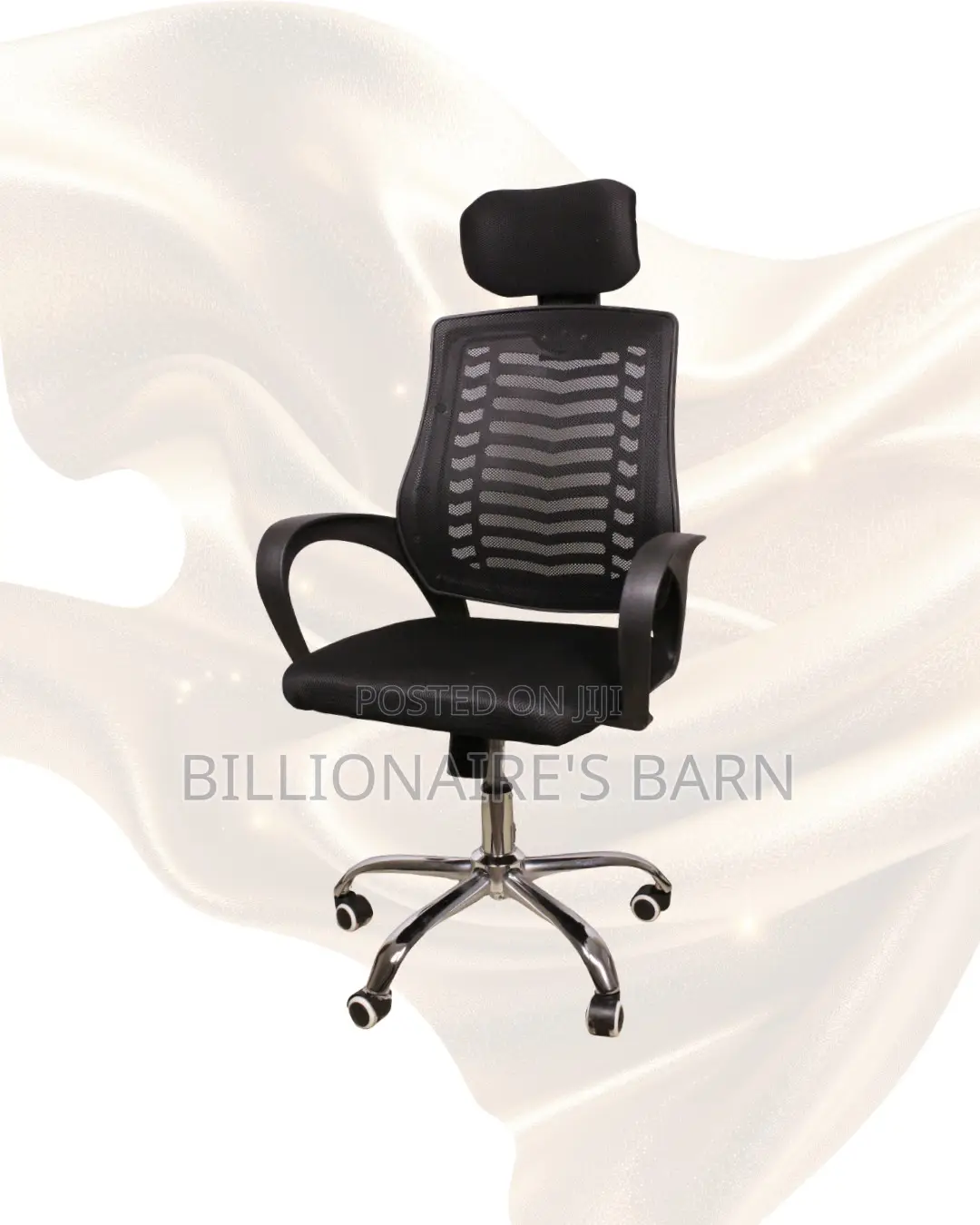 Secretarial Mesh Office Chair — Smooth Movement, Cool Mesh Backrest