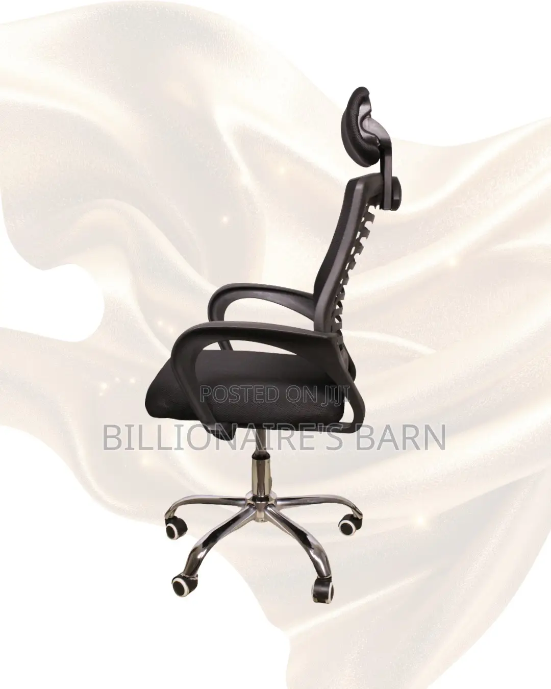 Secretarial Mesh Office Chair — Smooth Movement, Cool Mesh Backrest