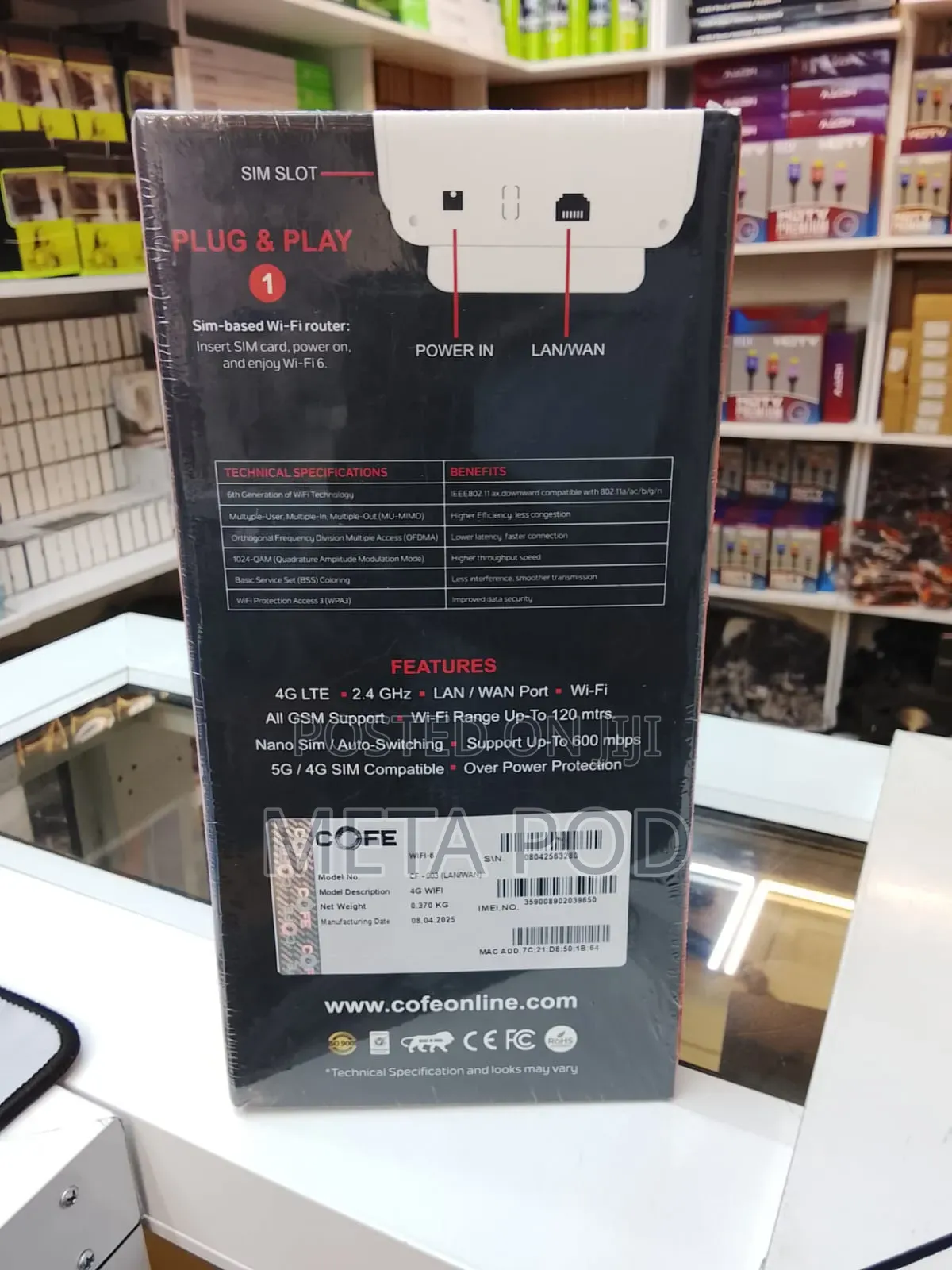 Cofe Wifi 6 Wireless 4g Sim Router