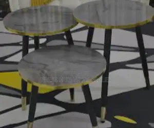 3-Piece Marble Top Nesting Side Tables "
