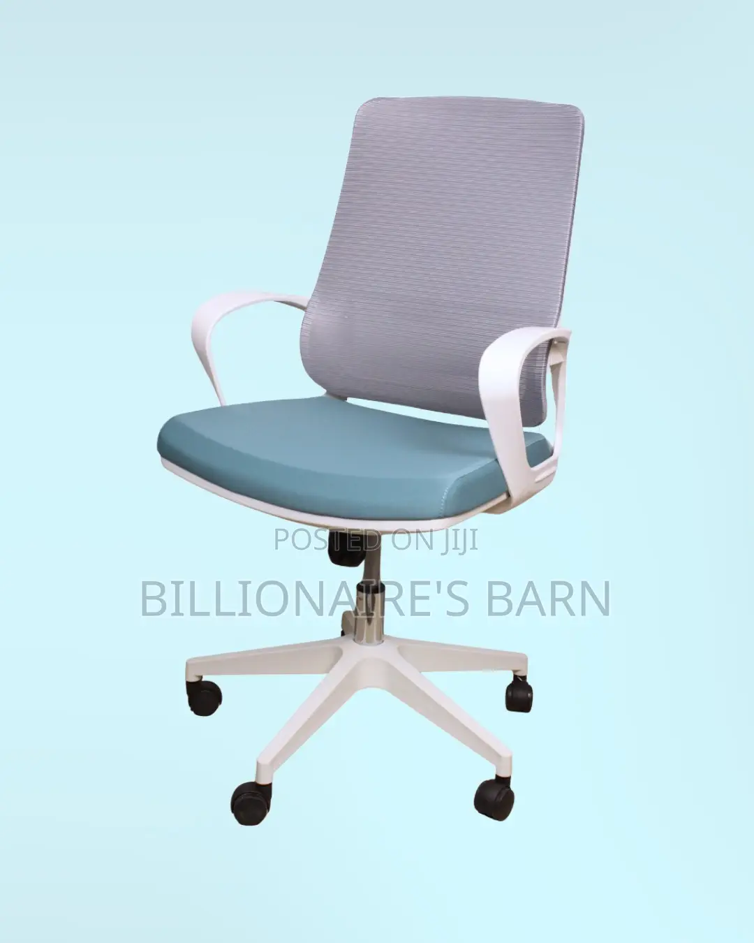 White Ergonomic Work Chair | Stable Base, Breathable Mesh Airflow