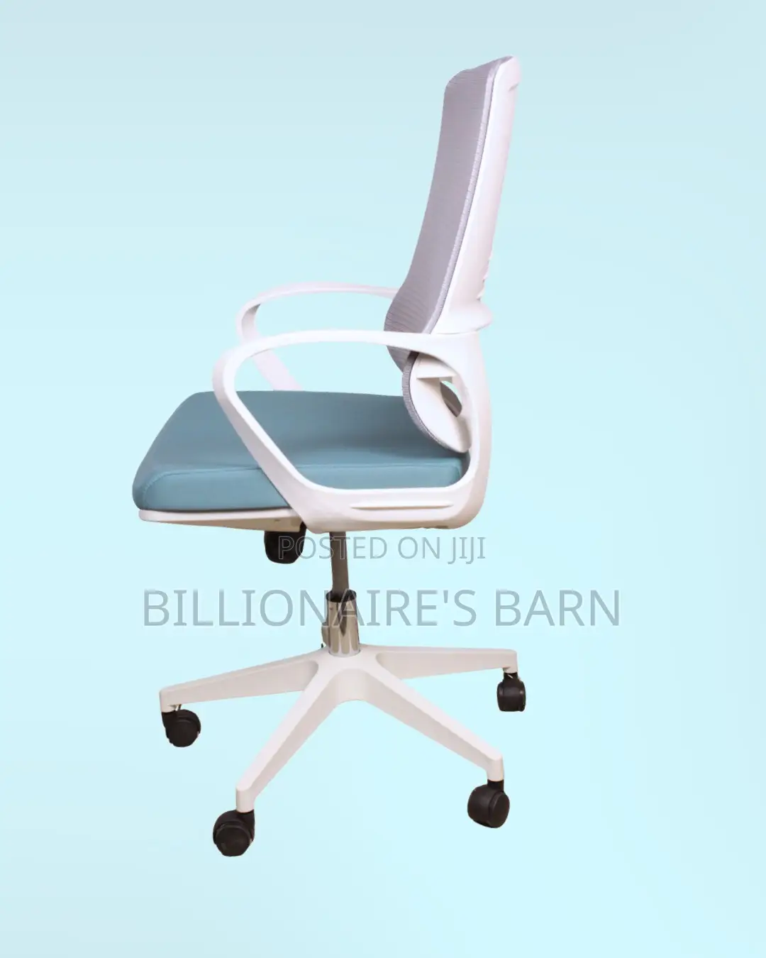White Ergonomic Work Chair | Stable Base, Breathable Mesh Airflow