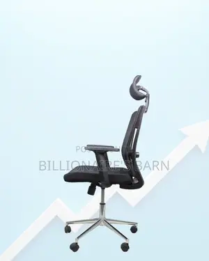 Headrest Office Chair for Long Workdays | Chrome Base Stability