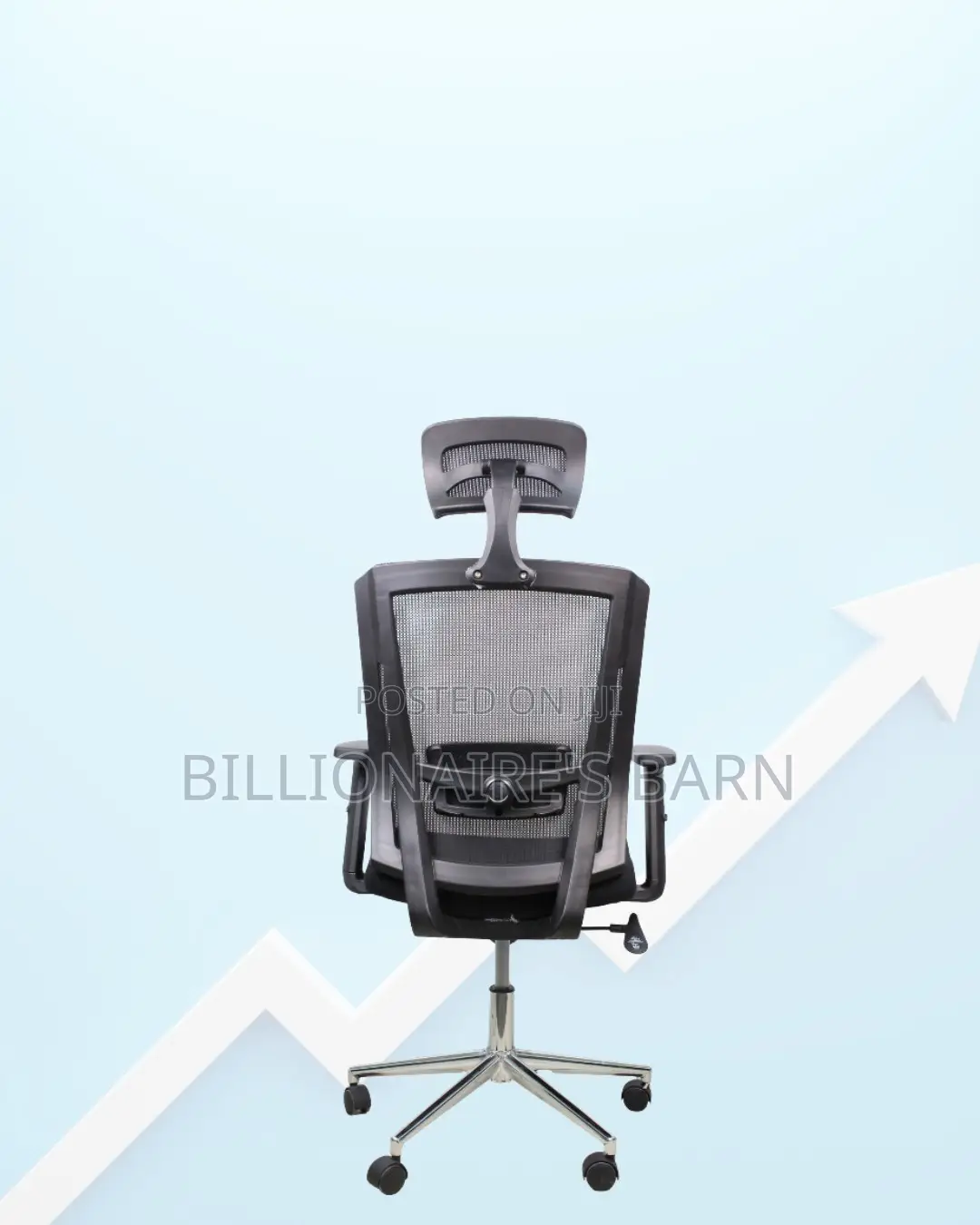 Headrest Office Chair for Long Workdays | Chrome Base Stability