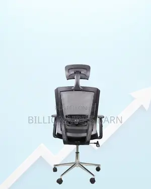 Headrest Office Chair for Long Workdays | Chrome Base Stability