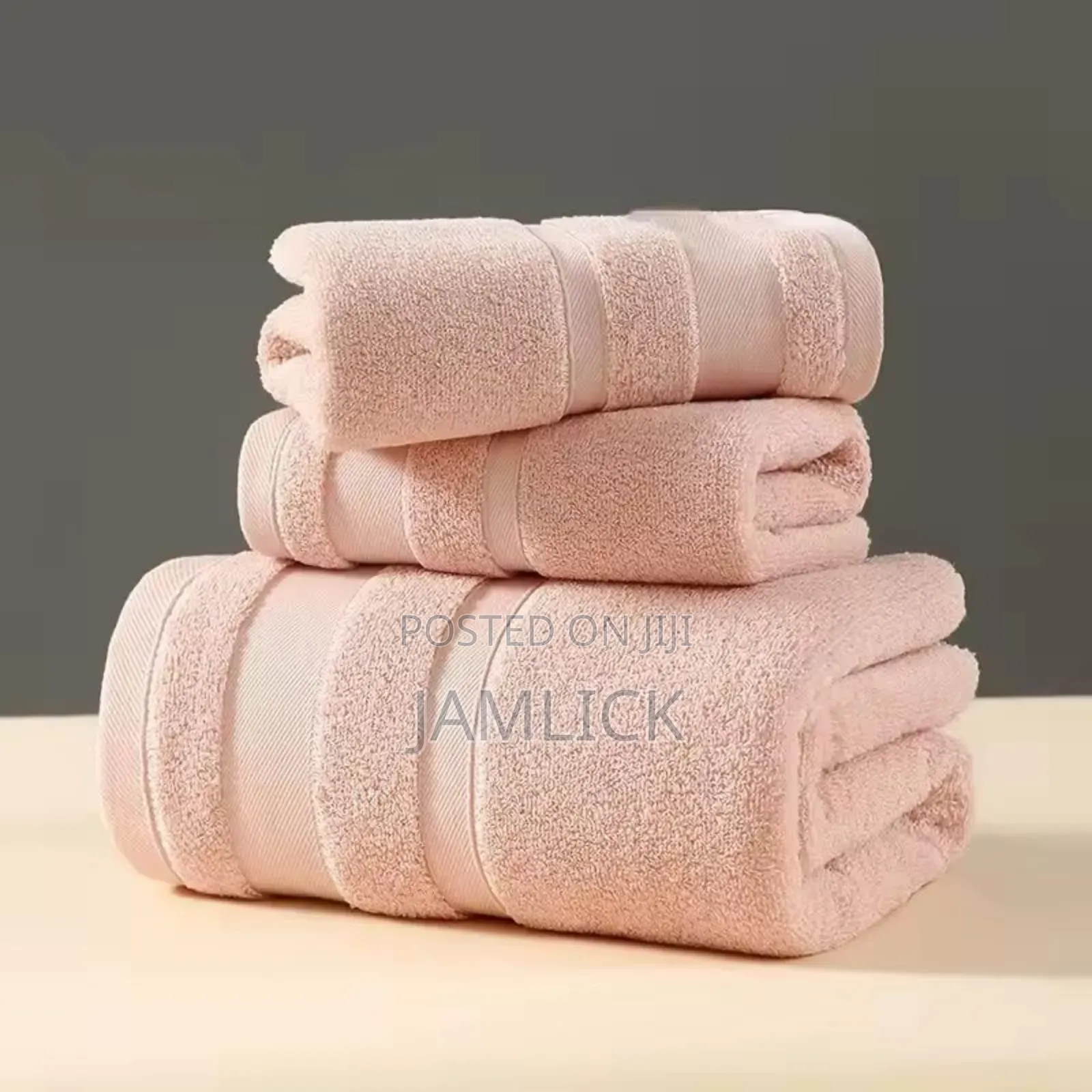 3pcs Cotton Bath Towel Set –Cr