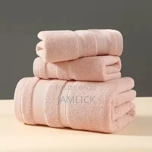 3pcs Cotton Bath Towel Set –Cr