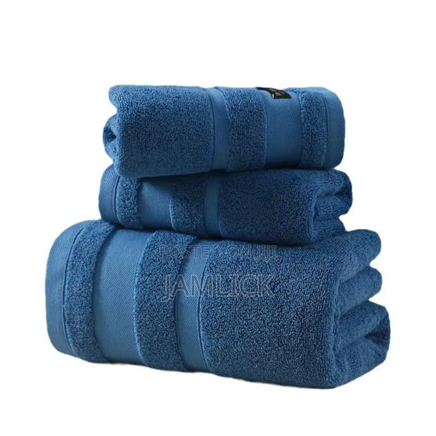 3pcs Cotton Bath Towel Set –Cr - thumbnail 5