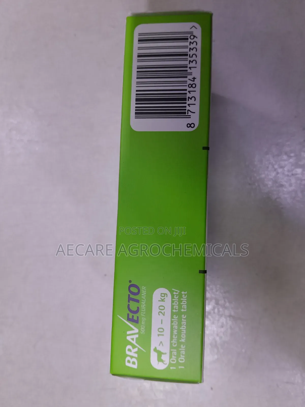 Bravecto 500 Mg Fluralaner 1 Oral Chewable Tablet 10-20 Kg