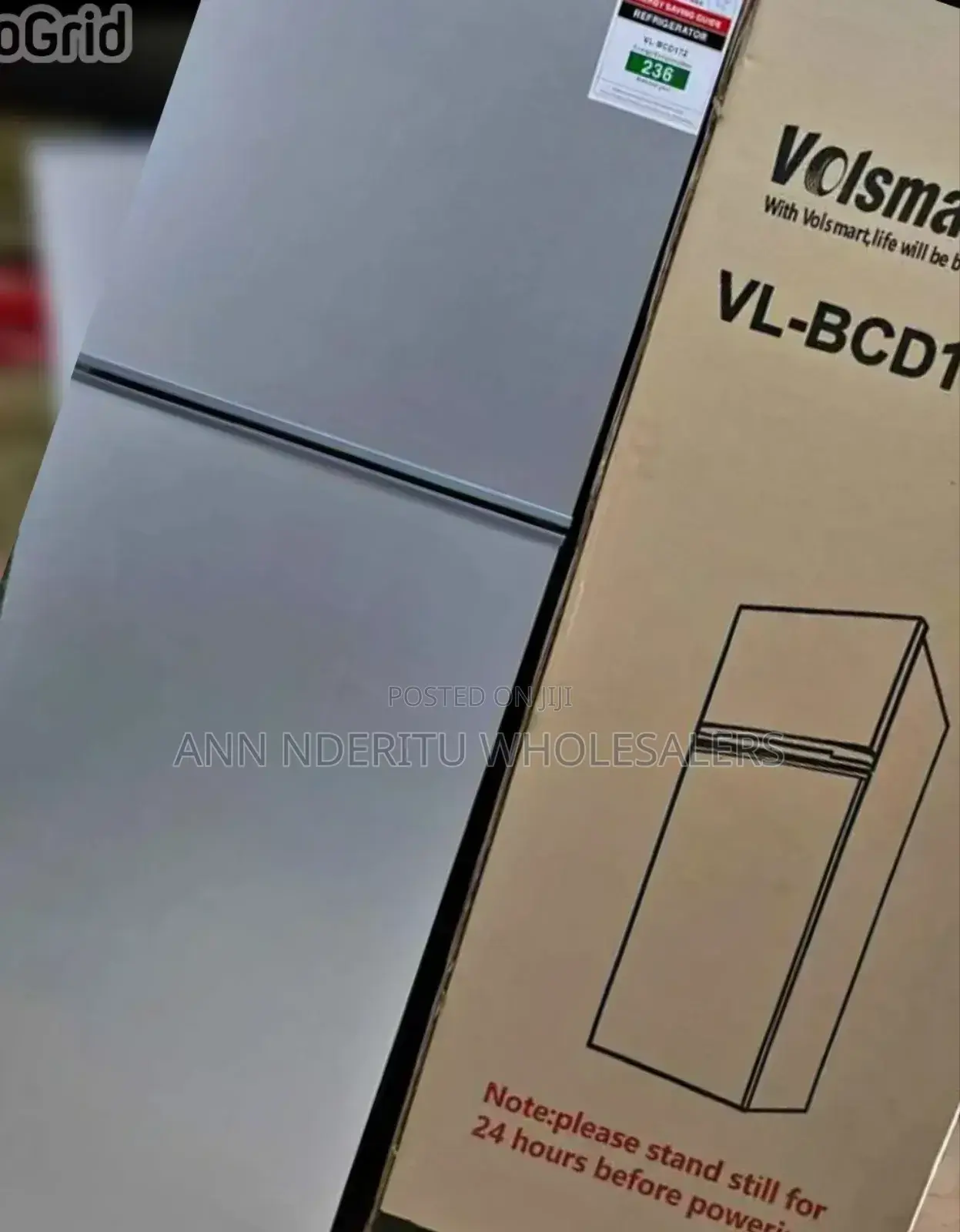 Brand New Volsmart Fridge 108l of Double Door VLBCD 108t