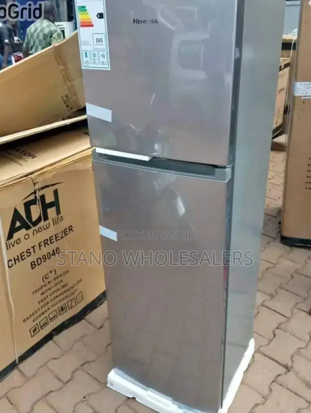 Hisense 205 Litres Double Door Gray Coated Fridge Hsn205s
