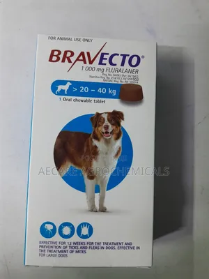 Bravecto 1000mg Flurancer 20-40 Kg 1 Oral Chewable Tablet