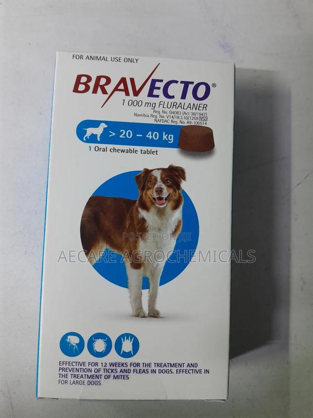 Bravecto 1000mg Flurancer 20-40 Kg 1 Oral Chewable Tablet