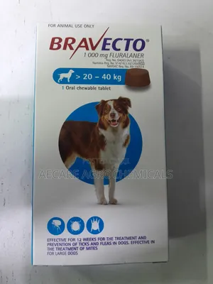 Bravecto 1000mg Flurancer 20-40 Kg 1 Oral Chewable Tablet