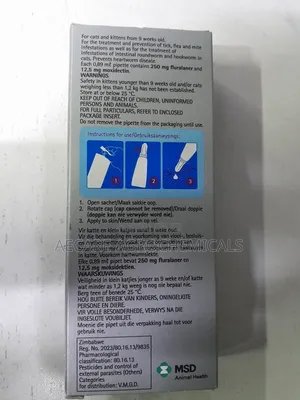 Bravecto Plus for Cat Flurancer 250mg >2.8 - 6.25 Kg