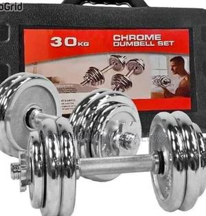 30 KGS Chrome Dumbbells Available in Sets Dmd30ls - thumbnail 2