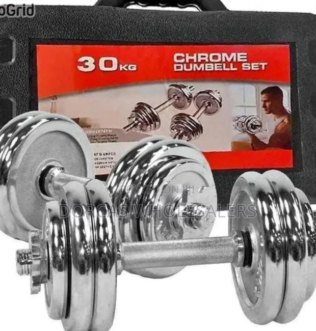30 KGS Chrome Dumbbells Available in Sets Dmd30ls - main view